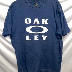 Oakley Navy Short Sleeve Tee with White Logo